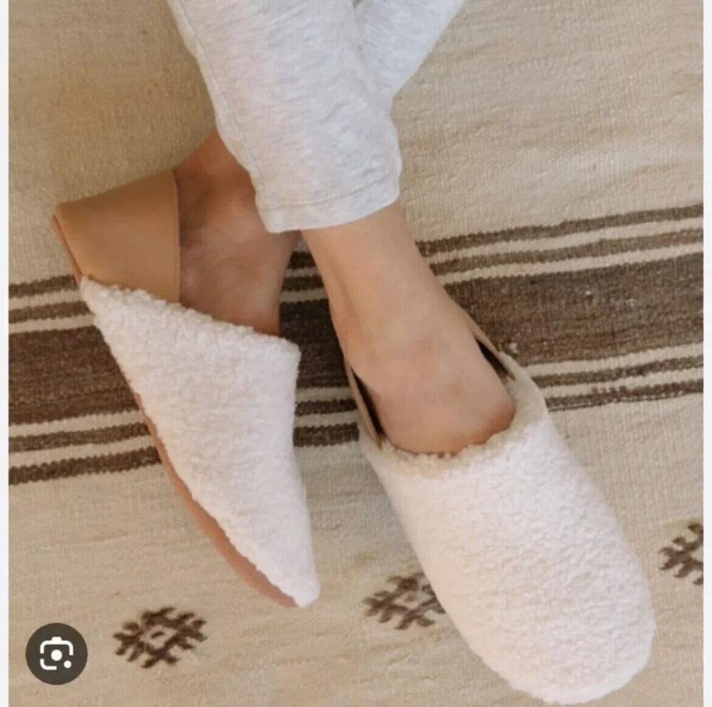 Soludos Kingston Cozy Slippers Size 9 Women Ivory